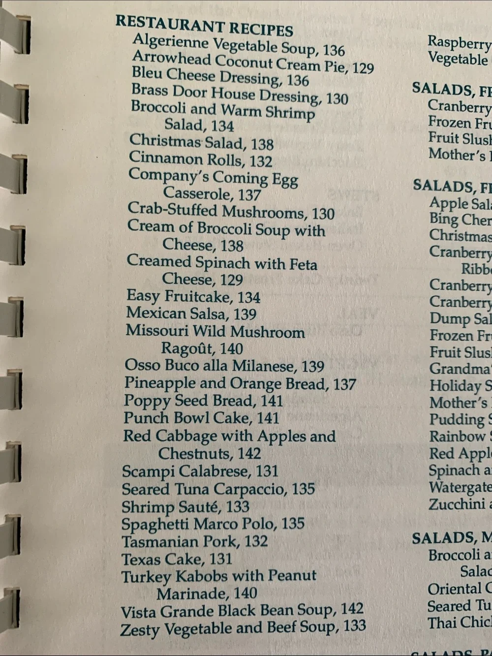 1993 Community Cookbook . From The Ozark Region In Missouri. 9” X 6.50”